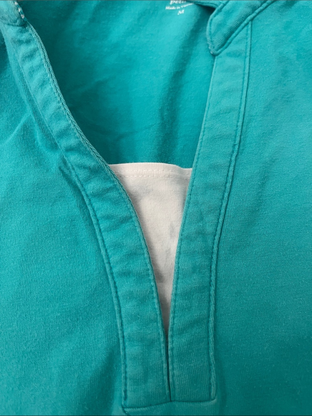Laura Scott Teal Short Sleeve Polo-Style Top